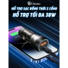 Tẩu Sạc Nhanh 38W OMINO cho Ô Tô - 2 Cổng USB & Type C, Chống Cháy Nổ, Kiểm Soát Quá Tải, Giá 90.000đ 5