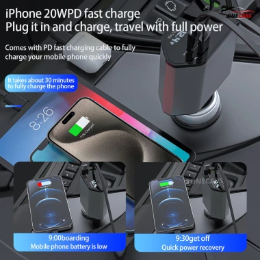 Tẩu Sạc Nhanh 4 trong 1 Ô Tô 120W USB Type-C Đèn Chiếu Trần, Phù Hợp Mọi Loại Xe – Giá 90.000 4 Tẩu Sạc Nhanh 4 trong 1 Ô Tô 120W USB Type-C Đèn Chiếu Trần, Phù Hợp Mọi Loại Xe – Giá 90.000 4