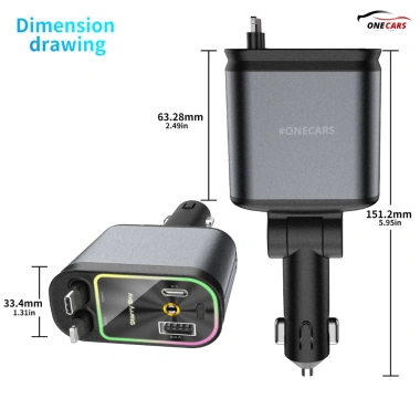 Tẩu Sạc Nhanh 4 trong 1 Ô Tô 120W USB Type-C Đèn Chiếu Trần, Phù Hợp Mọi Loại Xe – Giá 90.000 5 Tẩu Sạc Nhanh 4 trong 1 Ô Tô 120W USB Type-C Đèn Chiếu Trần, Phù Hợp Mọi Loại Xe – Giá 90.000 5
