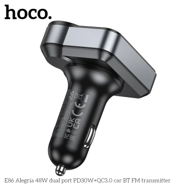 Tẩu sạc nhanh 48W Bluetooth Hoco E86 - 2 USB + Type-C, phát nhạc USB/TF, FM, giá 169.000 VND 6 Tẩu sạc nhanh 48W Bluetooth Hoco E86 - 2 USB + Type-C, phát nhạc USB/TF, FM, giá 169.000 VND 6