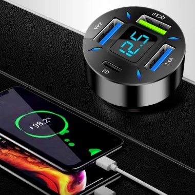 Tẩu sạc nhanh 66W 4 cổng USB PD 3.0 USB-C JP7 cho xe hơi - giá chỉ 47.300 VND