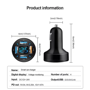 Tẩu Sạc Nhanh 66W QC3.0+PD 4 Cổng USB 12V/24V cho Xe Hơi - Giá chỉ 49.000₫ 5 Tẩu Sạc Nhanh 66W QC3.0+PD 4 Cổng USB 12V/24V cho Xe Hơi - Giá chỉ 49.000₫ 5