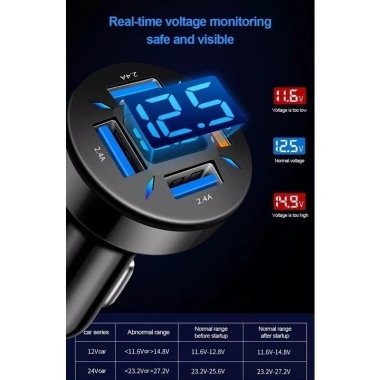 Tẩu Sạc Nhanh 66W QC3.1 4 Cổng USB 12V/24V Cho Ô Tô - Chỉ 69.000₫