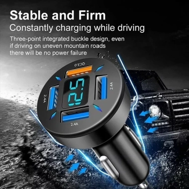 Tẩu Sạc Nhanh 66W QC3.1 4 Cổng USB 12V/24V Cho Ô Tô - Chỉ 69.000₫