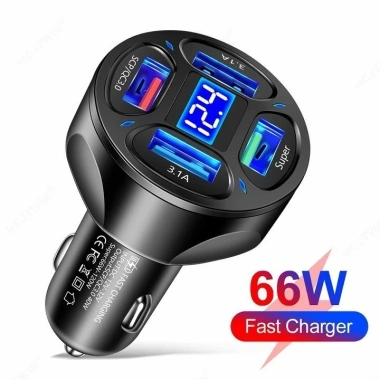 Tẩu Sạc Nhanh 66W QC3.1 4 Cổng USB 12V/24V Cho Ô Tô - Chỉ 69.000₫