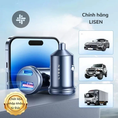 Tẩu sạc nhanh 95W Lisen ô tô - 2 cổng QC3.0 & PD, chống cháy nổ, giá 185k 2 Tẩu sạc nhanh 95W Lisen ô tô - 2 cổng QC3.0 & PD, chống cháy nổ, giá 185k 2