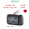 Tẩu sạc nhanh điện thoại cho xe máy, ô tô, tàu thuyền 2 cổng Type‑C & USB 12‑24V MTR005 – Giá chỉ 106.000₫