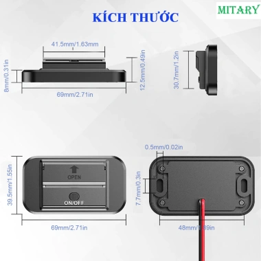 Tẩu sạc nhanh điện thoại cho xe máy, ô tô, tàu thuyền 2 cổng Type‑C & USB 12‑24V MTR005 – Giá chỉ 106.000₫