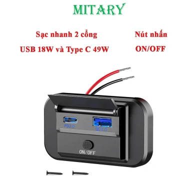 Tẩu sạc nhanh điện thoại cho xe máy, ô tô, tàu thuyền 2 cổng Type‑C & USB 12‑24V MTR005 – Giá chỉ 106.000₫ 9 Tẩu sạc nhanh điện thoại cho xe máy, ô tô, tàu thuyền 2 cổng Type‑C & USB 12‑24V MTR005 – Giá chỉ 106.000₫ 9