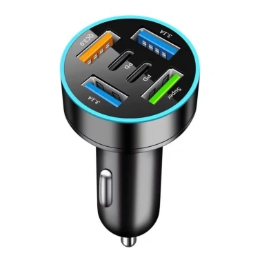 Tẩu Sạc Nhanh Điện Thoại Ô tô 12V-24V 66W QC3.0 - 6 Cổng USB PD Siêu Nhanh, Giá 35.000₫ 2 Tẩu Sạc Nhanh Điện Thoại Ô tô 12V-24V 66W QC3.0 - 6 Cổng USB PD Siêu Nhanh, Giá 35.000₫ 2