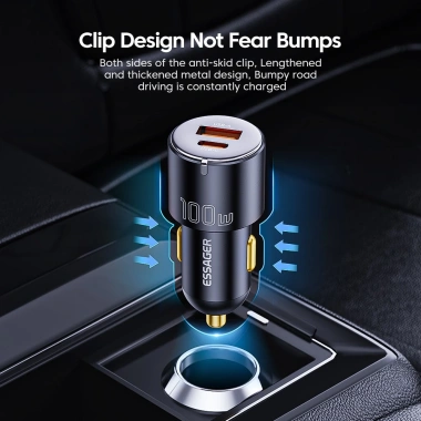 Tẩu sạc nhanh Essager PD3.0 QC3.0 2 cổng USB-C, phù hợp iPhone 13/12, Xiaomi, Samsung - Giá chỉ 274.340 VND