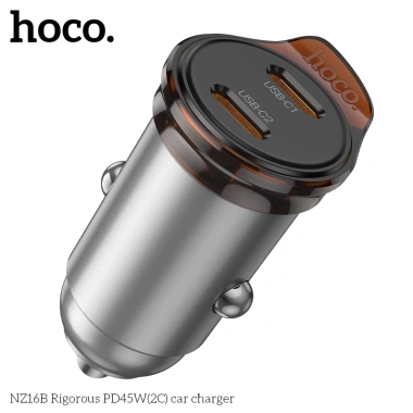 Tẩu sạc nhanh Hoco NZ16B 45W 2 cổng Type-C, thiết kế nhỏ gọn, giá ưu đãi 149.000₫ 3 Tẩu sạc nhanh Hoco NZ16B 45W 2 cổng Type-C, thiết kế nhỏ gọn, giá ưu đãi 149.000₫ 3