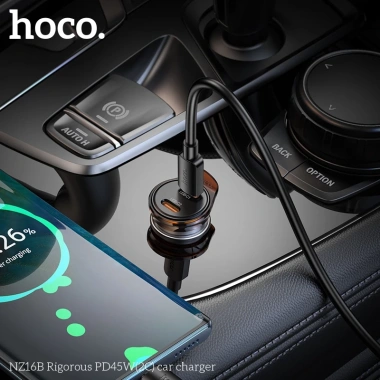 Tẩu sạc nhanh Hoco NZ16B 45W 2 cổng Type-C, thiết kế nhỏ gọn, giá ưu đãi 149.000₫ 4 Tẩu sạc nhanh Hoco NZ16B 45W 2 cổng Type-C, thiết kế nhỏ gọn, giá ưu đãi 149.000₫ 4