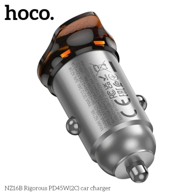 Tẩu sạc nhanh Hoco NZ16B 45W 2 cổng Type-C, thiết kế nhỏ gọn, giá ưu đãi 149.000₫ 6 Tẩu sạc nhanh Hoco NZ16B 45W 2 cổng Type-C, thiết kế nhỏ gọn, giá ưu đãi 149.000₫ 6