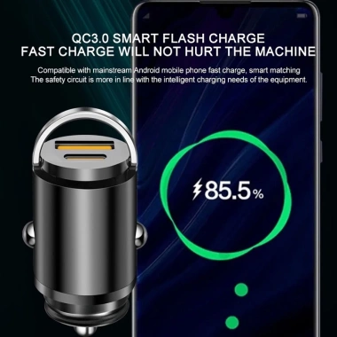 Tẩu Sạc Nhanh Mini 66W 2 Cổng USB Type-C PD30W + QC3.0 cho ô tô - Giá chỉ 59.000 VND 4 Tẩu Sạc Nhanh Mini 66W 2 Cổng USB Type-C PD30W + QC3.0 cho ô tô - Giá chỉ 59.000 VND 4