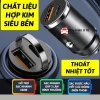 Tẩu sạc nhanh ô tô 100W 2 cổng USB & Type‑C, cắm tẩu âm nguồn, hàng chính hãng
