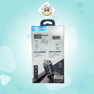 Tẩu sạc nhanh ô tô 100W kèm dây 3 đầu ra, cáp bọc dù, giá ưu đãi 232.000 VND