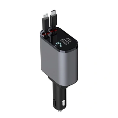 Tẩu Sạc Nhanh Ô Tô 120W 4 trong 1 USB và Type‑C Tích Hợp Sạc Rút Gọn Hỗ Trợ Sạc Nhanh Mộc Lan Yêu Xe 10