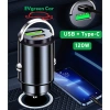 Tẩu sạc nhanh ô tô 120W âm USB + Type-C, công suất cao, giá ưu đãi 39.000₫