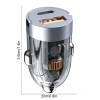 Tẩu sạc nhanh ô tô 120W - Chip thông minh, USB/Type-C kép, tự ngắt an toàn, phù hợp mọi xe 2