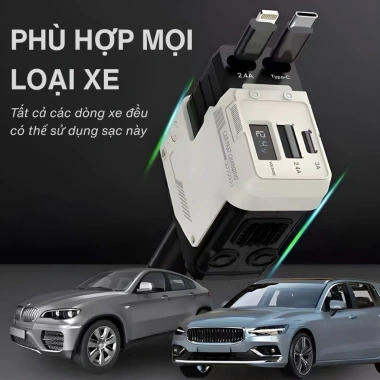 Tẩu sạc nhanh ô tô 120W DIBESMART 4 trong 1 - Sạc đa thiết bị, giá 259.000 VND 8 Tẩu sạc nhanh ô tô 120W DIBESMART 4 trong 1 - Sạc đa thiết bị, giá 259.000 VND 8