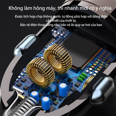 Tẩu sạc nhanh ô tô 120W USB+Type‑C, chip thông minh, phù hợp mọi xe 4 Tẩu sạc nhanh ô tô 120W USB+Type‑C, chip thông minh, phù hợp mọi xe 4
