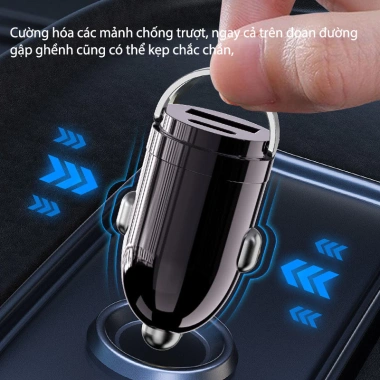 Tẩu sạc nhanh ô tô 120W USB+Type‑C, chip thông minh, phù hợp mọi xe