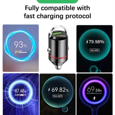 Tẩu Sạc Nhanh Ô Tô 2 Cổng USB & TYPE‑C, Cắm Tẩu Âm Nguồn, Phù Hợp Tất Cả Xe, Hàng Chính Hãng Giá Ưu Đãi 39.200₫