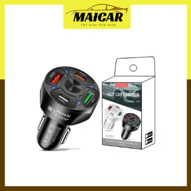 Tẩu sạc nhanh ô tô 4 cổng USB Type C PD20W QC3.0 - Sạc đồng thời, chỉ 35.000₫