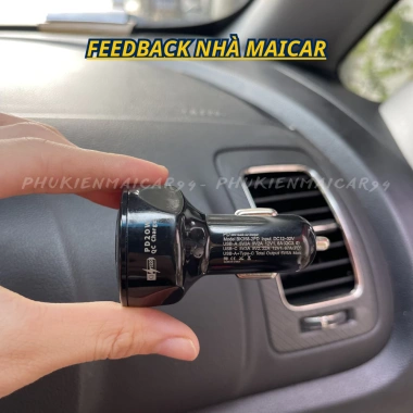 Tẩu sạc nhanh ô tô 4 cổng USB Type C PD20W QC3.0 - Sạc đồng thời, chỉ 35.000₫