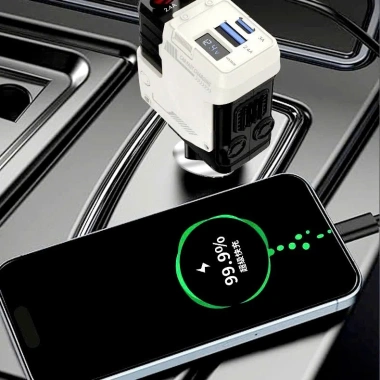 Tẩu sạc nhanh ô tô 4 trong 1 (V) - Sạc đồng thời USB-C, USB-A, 12V, giảm giá 20% chỉ 229.000₫ 2 Tẩu sạc nhanh ô tô 4 trong 1 (V) - Sạc đồng thời USB-C, USB-A, 12V, giảm giá 20% chỉ 229.000₫ 2