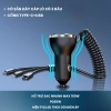 Tẩu sạc nhanh ô tô 5in1 100W Type-C + USB - Dây 3 đầu sạc đồng thời 5 thiết bị 2