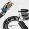Tẩu sạc nhanh ô tô 5in1 100W Type-C + USB - Dây 3 đầu sạc đồng thời 5 thiết bị 8