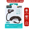 Tẩu sạc nhanh ô tô 65W Choetech TC30 dây cáp lò xo Type-C giảm còn 299.000₫