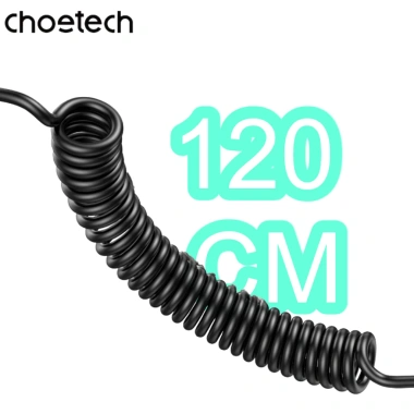 Tẩu sạc nhanh ô tô 65W Choetech TC30 dây cáp lò xo Type-C giảm còn 299.000₫