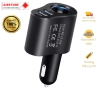 Tẩu Sạc Nhanh Ô Tô Chính Hãng: 2 USB + 1 Tẩu Tròn, Giá 45.000₫ 2