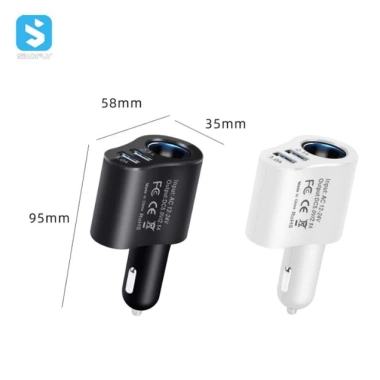 Tẩu Sạc Nhanh Ô Tô Chính Hãng: 2 USB + 1 Tẩu Tròn, Giá 45.000₫ 7