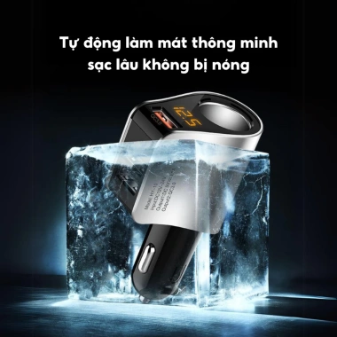 Tẩu Sạc Nhanh Ô Tô Đa Năng 2 Cổng USB Công Suất Cao, Điện Áp Cao - Giá 168k 5