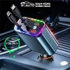 Tẩu sạc nhanh ô tô dây rút Type‑C 120W + Lightning 15W, USB & đèn chiếu trần – Giá 250.000₫ 6