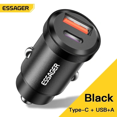 Tẩu sạc nhanh ô tô Essager 30W USB Type-C Mini 3.0 PD iPhone Huawei – Giá 113.700₫ 9