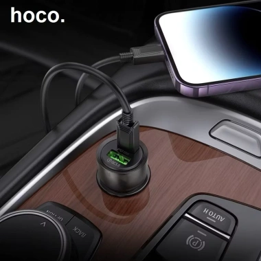 Tẩu sạc nhanh ô tô HOCO 2 cổng QC 3.0 & PD 20W - Tự ngắt khi đầy pin, giá chỉ 85.000đ 2