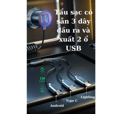 Tẩu sạc nhanh ô tô LUVIBA C44 – Cổng sạc đa năng, giá chỉ 100.000đ (giảm từ 125.000đ)