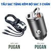 Tẩu sạc nhanh ô tô PUGAN 100W, cắm âm nguồn, 2 USB & TYPE‑C, giá 132.300₫ 2