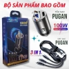 Tẩu sạc nhanh ô tô PUGAN 2 cổng USB và Type C cắm tẩu âm nguồn 2.023 giá 100.000₫