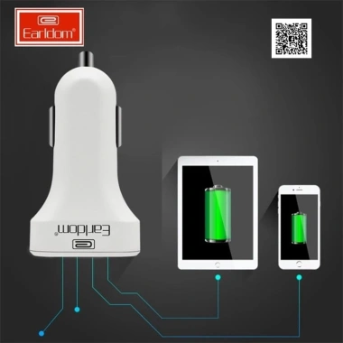 Tẩu sạc nhanh ô tô Remax CC301 3 cổng USB 3.6A, 2 cổng Earldom - Giá 89.000đ 3