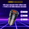 Tẩu sạc nhanh ô tô REMAX RCC360 75W 2 cổng USB/Type‑C đèn báo sạc 2 thiết bị