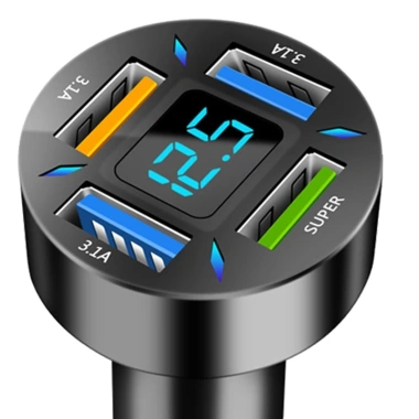 Tẩu sạc nhanh ô tô SEAMETAL 4 cổng QC3.0 PD 66W có đèn LED - Giá ưu đãi 79.739₫