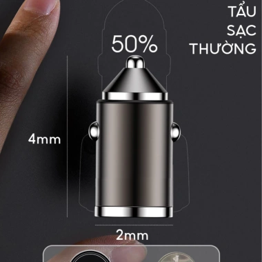 Tẩu sạc nhanh ô tô Tàng hình 100W thiết kế chìm - 100W, BH 12 tháng, chỉ 141.000 VND 4