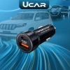Tẩu sạc nhanh ô tô UCAR U-C01 60W PD3.0 QC3.0 - Hai cổng USB Type-C, sạc tiện lợi cho mọi chuyến đi