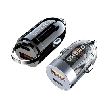 Tẩu sạc nhanh ô tô UHERO 48W - 2 cổng USB Type-C, chip TSN, giảm giá 176.250 VND